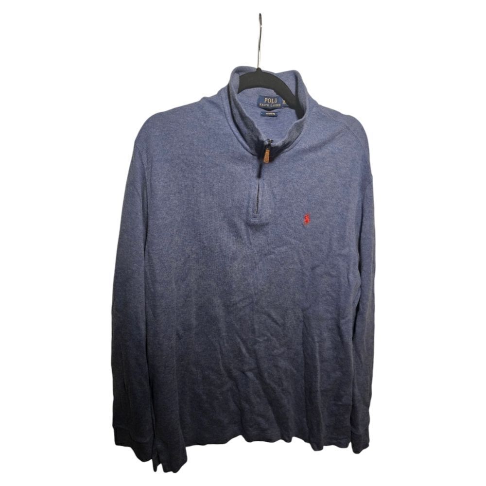 POLO RALPH LAUREN Blue‎ Quarter Zip Pullover - Size XL